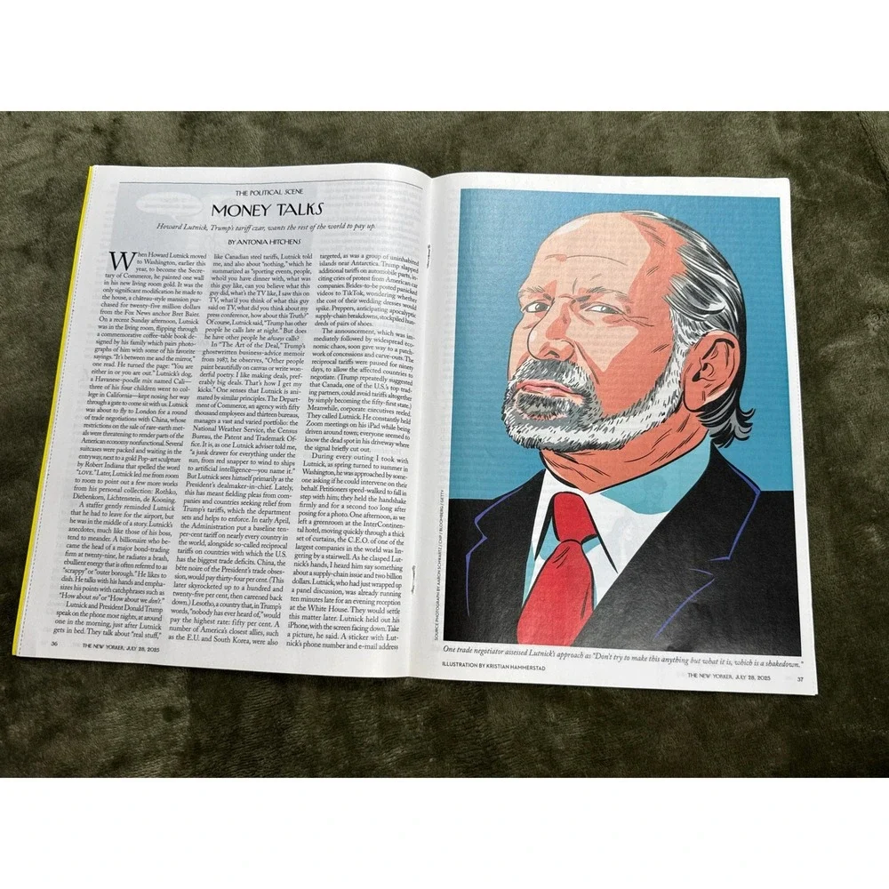 The New Yorker Magazine July 28 2025‎ Airport Cover SGS & LM Antonia Hitchens